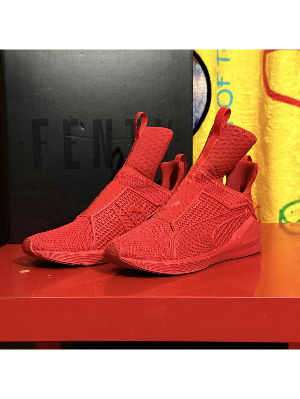 Puma Fenty Red Slip-On Sneakers
